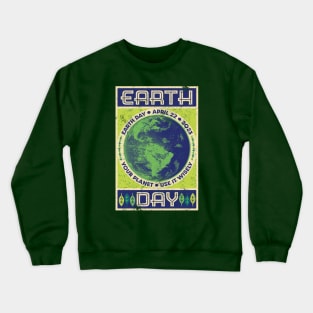 Vintage Style Earth Day Crewneck Sweatshirt